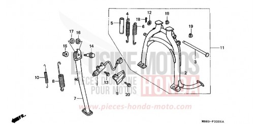 BEQUILLE XRV650J de 1988